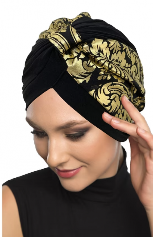 Topi Turban dengan Motif Etnik